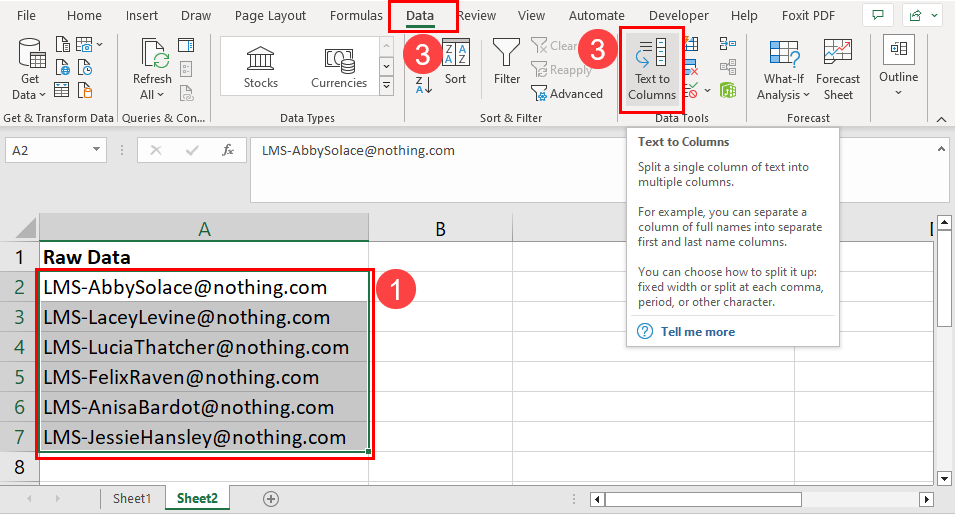 How To Separate Email Addresses In Excel: 5 Quick Solutions – On Sheets