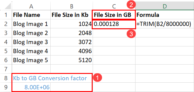 How To Convert Kb To GB In Excel: 6 Best Ways – On Sheets