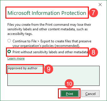 Microsoft information protection by pass