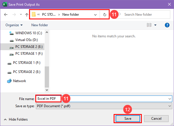 Save Print Output as PDF