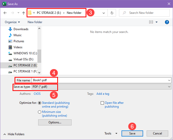 Saving an Excel file as PDF landscape using Save as