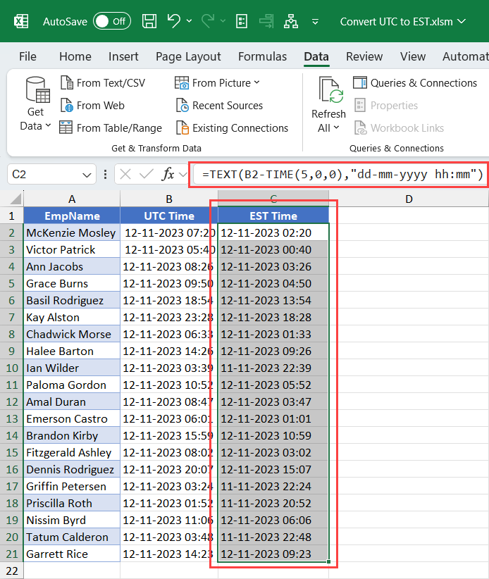 how-to-convert-utc-time-to-est-in-excel-6-ways-on-sheets